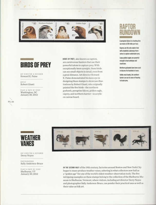 2012 USPS Stamp Yearbook with Mounted MNH Stamps Including Mail Use Stamps