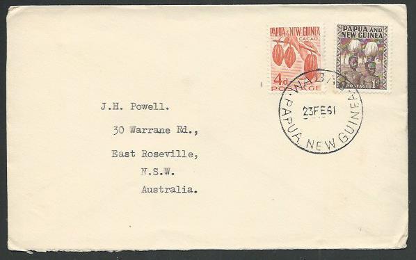 PAPUA NEW GUINEA 1961 cover ex WABANG......................................59754