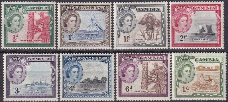 Gambia #153-60  F-VF Unused  CV $5.55 (A18165)