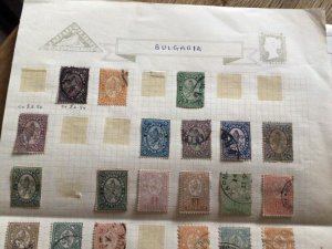 Bulgaria stamps on folded pages A11735