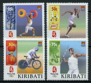 Kiribati Stamps 2008 MNH Beijing Olympics Cycling Javelin Weightlifting 4v Set