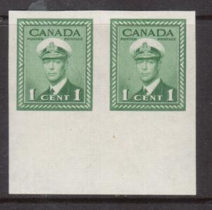 Canada #249d Extra Fine Mint Lightly Hinged Imperforate Pair