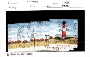 Germany, Postage Stamp, #2493 (10 Ea) Used, 2008 Lighthouse (AB)