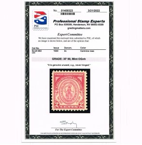 EXCEPTIONAL GENUINE SCOTT #682 MINT PRISTINE OG NH PSE CERT GRADED XF-90