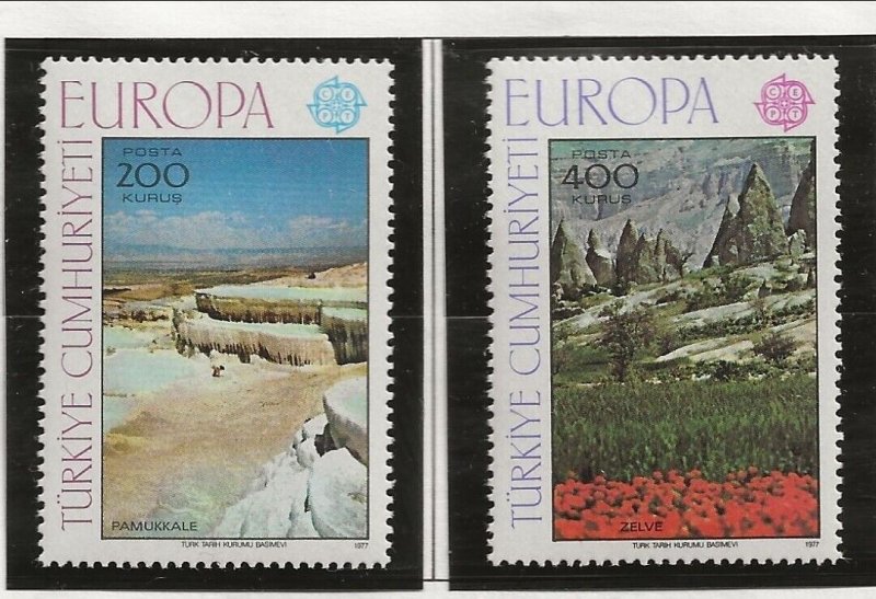 TURKEY Sc 2051-52 NH issue of 1977 - EUROPA CEPT