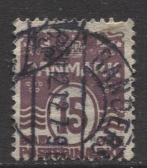 Denmark - Scott 63 - Definitive Issue -1905 - Used - Single 15o Stamp