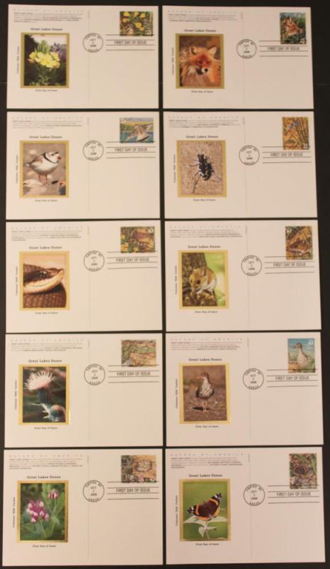#UX539-48 Great Lakes Dunes Colorano FDC Set