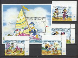 Caicos 42-46 MNH Disney/Easter SCV14.35