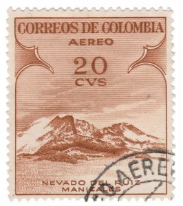 COLOMBIA AIRMAIL STAMP 1954. SCOTT # C243. USED. # 1