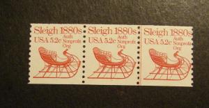 Scott 1900, 5.2 cent Sleigh, PNC3, #1, MNH Beauty