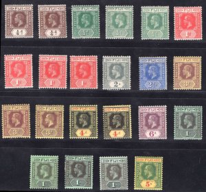 MOMEN: FIJI SG #79-85,87-88,90 1912 SHADES MULT CR CA MINT OG H £136 LOT #66188