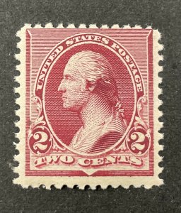 UNITED STATES #219D, 1890-2 cent lake, fine, MNH, CV $500.00.