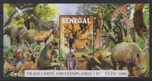 Senegal 2015 VARIETY NO FACE!!! endangered Fauna mammals Birds Block Mi. Bl. 109