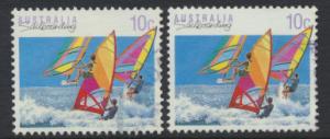 Australia SG 1174 &1174a SC# 1115 & 1115A Sailboarding  pair Used / FU  see d...