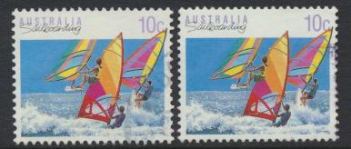 Australia SG 1174 &1174a SC# 1115 & 1115A Sailboarding  pair Used / FU  see d...