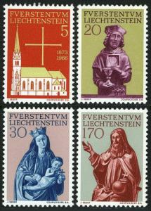 Liechtenstein 416-419, MNH. Mi 470-473. Vaduz Parish Church, 1966. Sculptures.