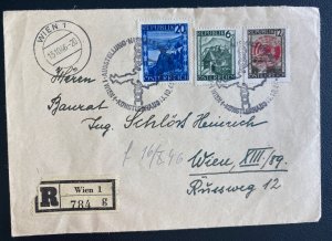 1946 Vienna Austria Post WW2 First Day Cover FDc Locally Used