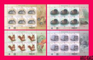 MOLDOVA 2025 Fauna Animal Mammal Rodent Mouse Nutria Squirrel Chinchilla 8ms MNH
