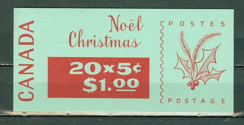 CANADA 1968 CHRISTMAS #488a CPLT BKLT #72...LEFT SELVAGE