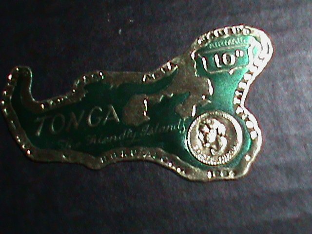 Tonga 1964 Sc#137 Gold Replica Heart Shape-Lt.Pink-3 Pence-Stamp-Mnh VF
