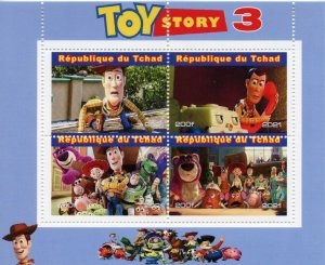 Disney Stamps Chad 2021 CTO Toy Story 3 Woody Buzz Lightyear Cartoons 4v M/S II