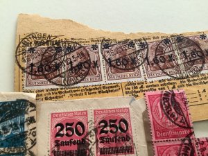 Germany old stamps on paper Ref 50055 