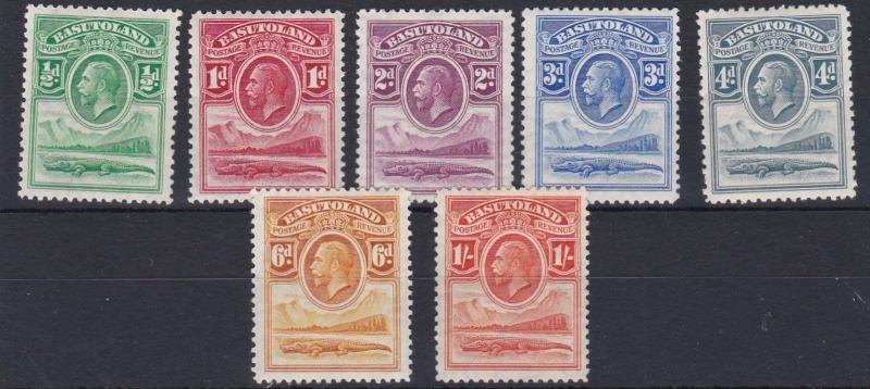 BASUTOLAND  1933  S G  1 - 7  PART SET TO 1/-    MH  