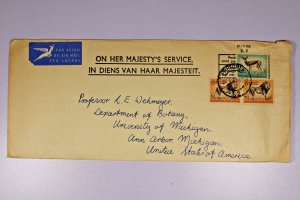 South Africa 1969 Oversized Official Cover to USA - Minor Edge Creasing - B306