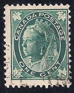 Canada #67 1 cent 1897 Queen Victoria Stamp used F 