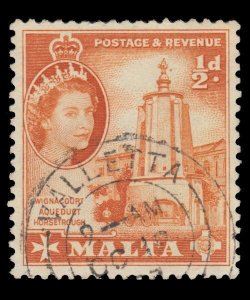 MALTA 1956-57 SCOTT # 247. USED