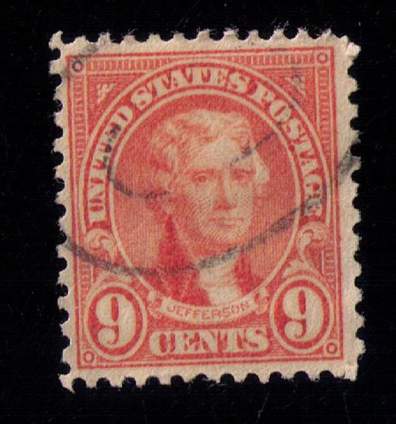 US Sc #561 USED 9c Rose VF