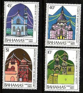 Bahamas-Sc#679-82- id9-unused NH set-Christmas-1989-