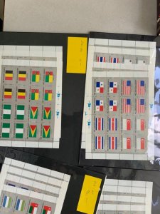 United Nations NY flag sheets 1980 - 1989 MNH SCV $210.00 