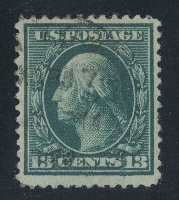 USA 339 - 13 cent Washington Perf 12 Double Line Wmk - F/VF Used Cat $17.50