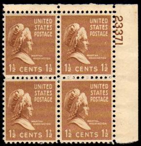 MALACK 805 F/VF OG NH Plate Block of 4, Nice! (stock..MORE.. pb1235