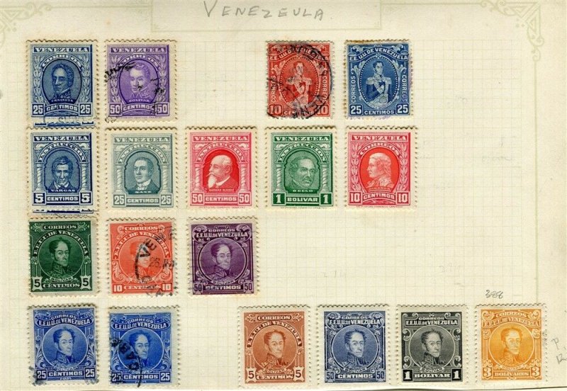 VENEZUELA; 1890s-1900s early classic issues small mixed USED LOT