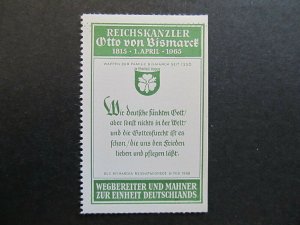 A4P5F63 Reklamemarke Otto von Bismark mnh**