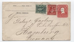 1904 Hugo OR doane cancel UPU rate cover to Germany [6200.81]