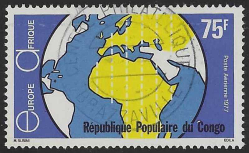 Congo People's Republic #C233 (1977), postally used single, cat. $0.45