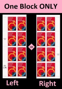 US 3315 Prostate Cancer Awareness 33c plate block 8 MNH 1999