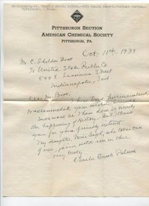 5 Charles Skeele Palmer American Chemist 'Cracked' Gasoline' Signed Items 938A