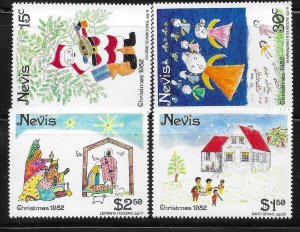 Nevis 1982 Christmas Children Drawing Sc 159-162 MNH A2642