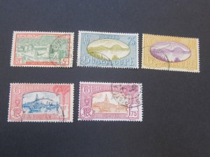 French Guadeloupel 1928 Sc 100,104,107,119,129 FU