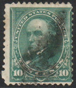 US #258 Fine, cork cancel, robust color!