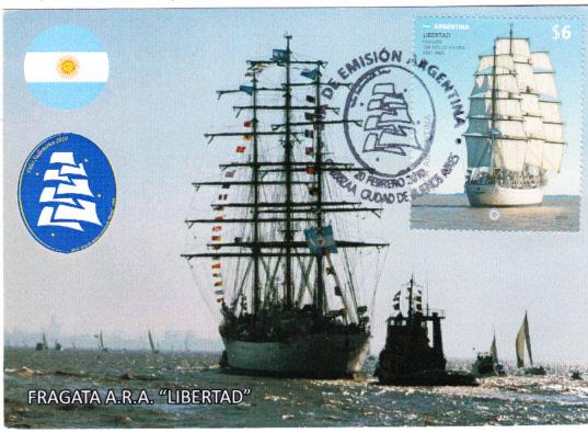 Argentina #2564b Maximum Card  Sailing Ship
