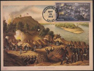 Zazzle Post Card Maxi Card FDC for the 2013 Vicksburg Civil War Stamp