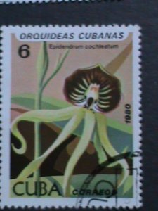 ​CUBA-VERY OLD CUBA-FLOWERS STAMPS USED-VF WE SHIP TO WORLD WIDE WE COMBINED