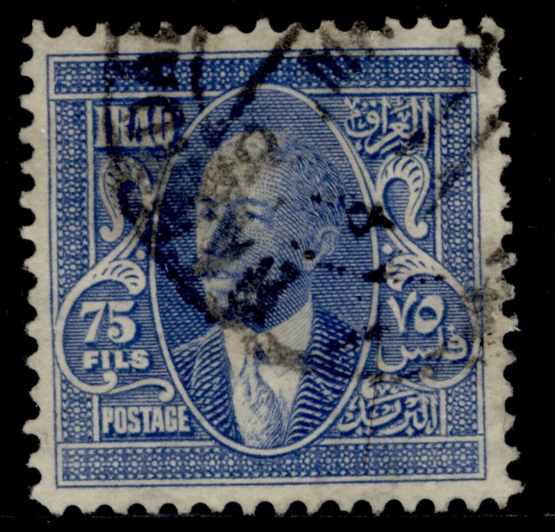 IRAQ GV SG150, 75f dull ultramarine, FINE USED.