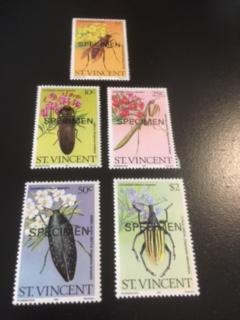 St Vincent sc 593-597 MNH Specimen comp set