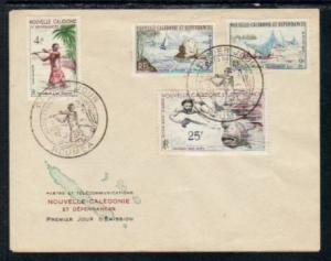 New Caledonia 318-320,C31 Fishing 1962 U/A FDC C876